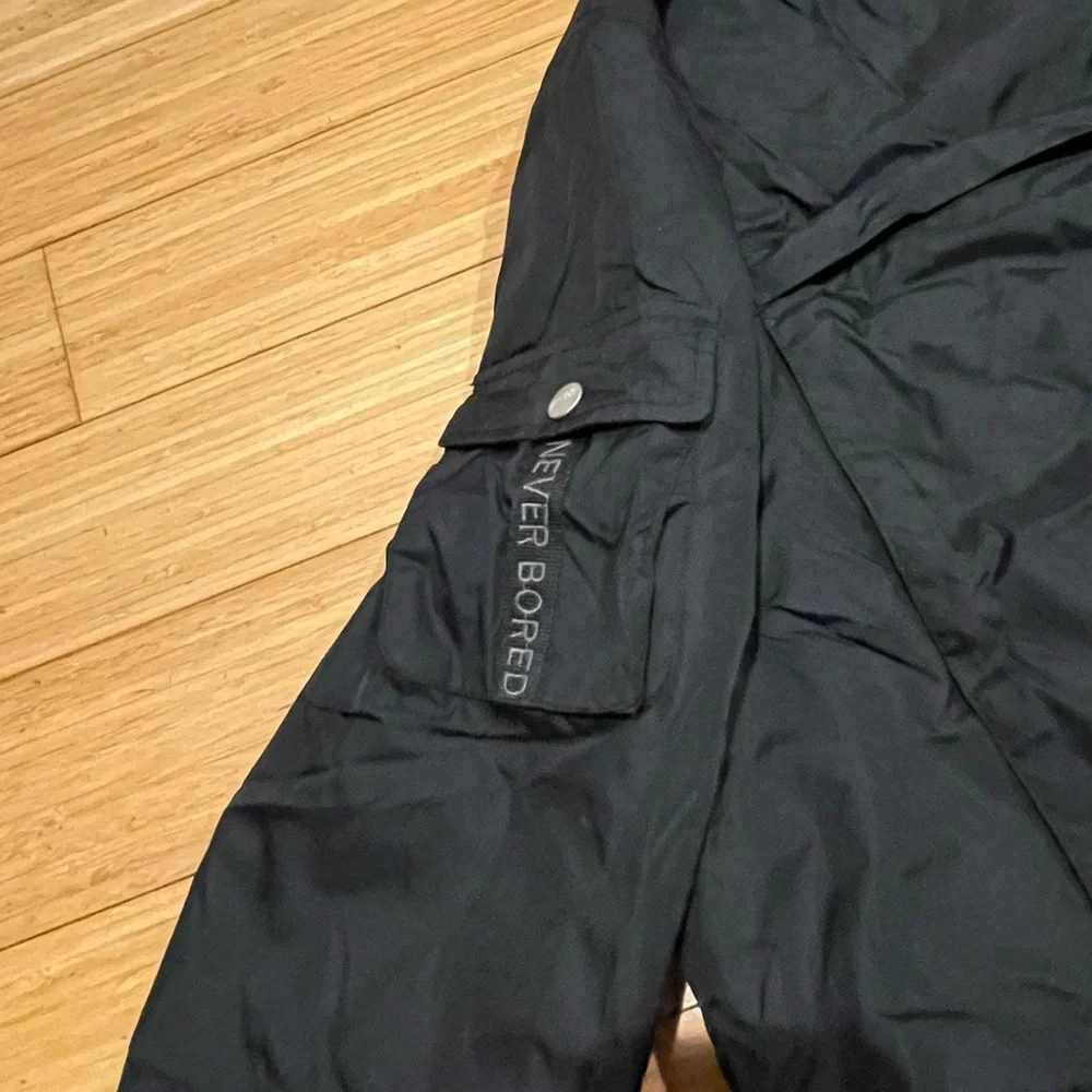 Zara Boys Black Bomber Jacket Utility Pocket 13/14Y
